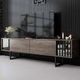 Hanah Home Soporte para TV Chrome Line - Nogal y Negro